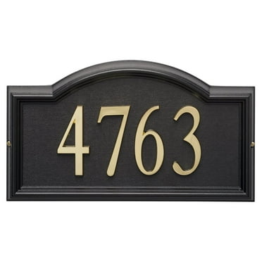 LED Address Sign Solar Powered Routed Back Lighted Sign House Number Plaque Set